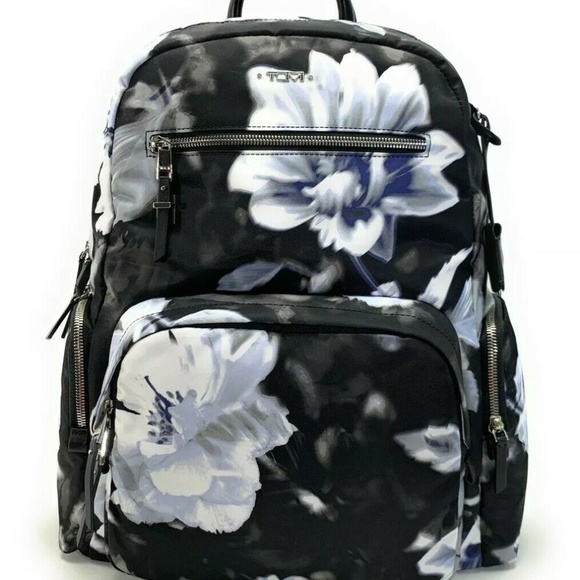 tumi floral backpack
